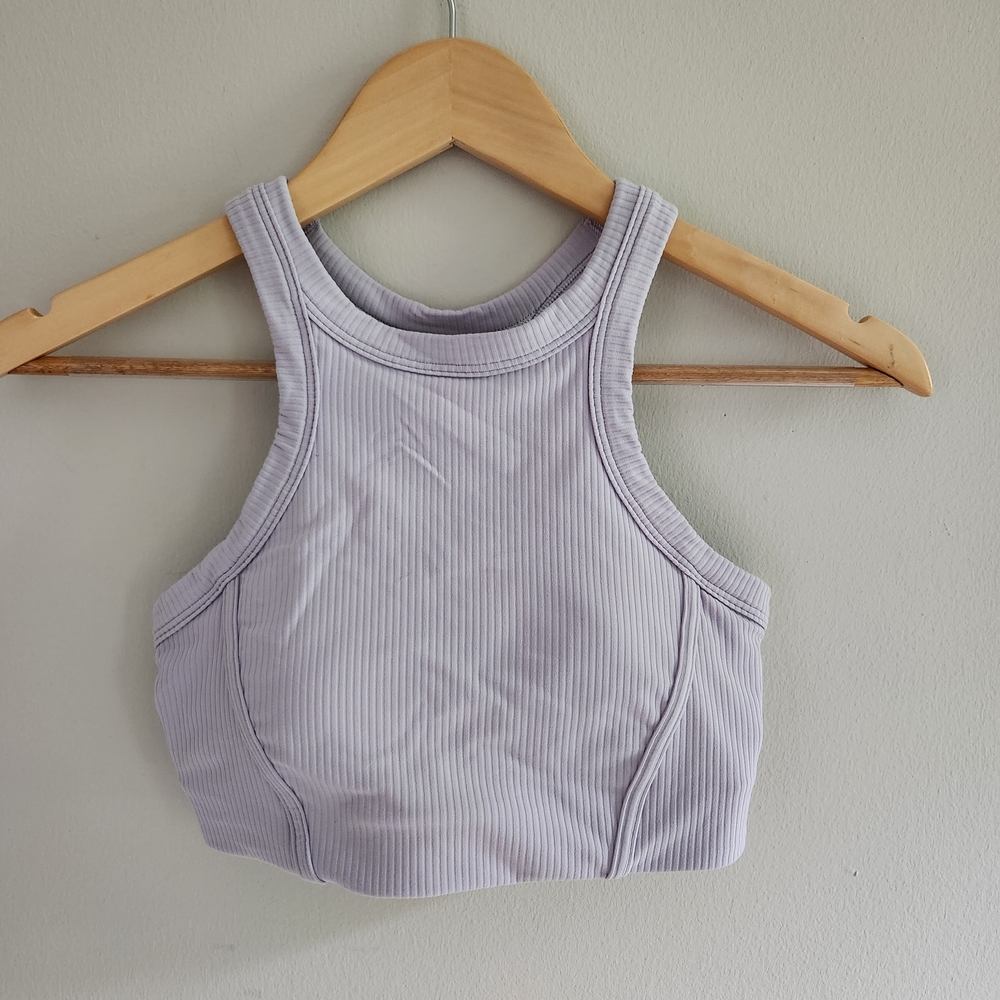 NEW Lululemon Lilac Ribbed Crop Top